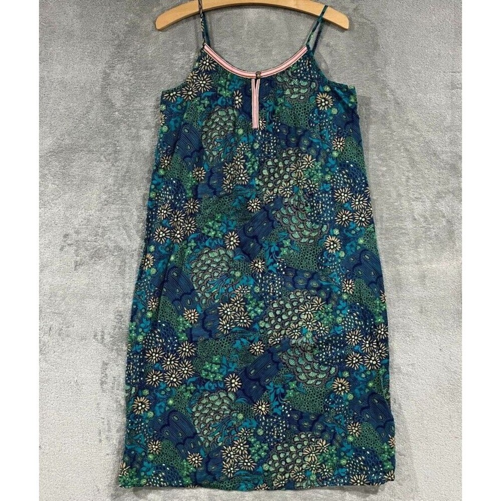 SCOTCH & SODA R'BELLE Girls Green Floral Cotton Dress Abstract Print Size 16 NEW